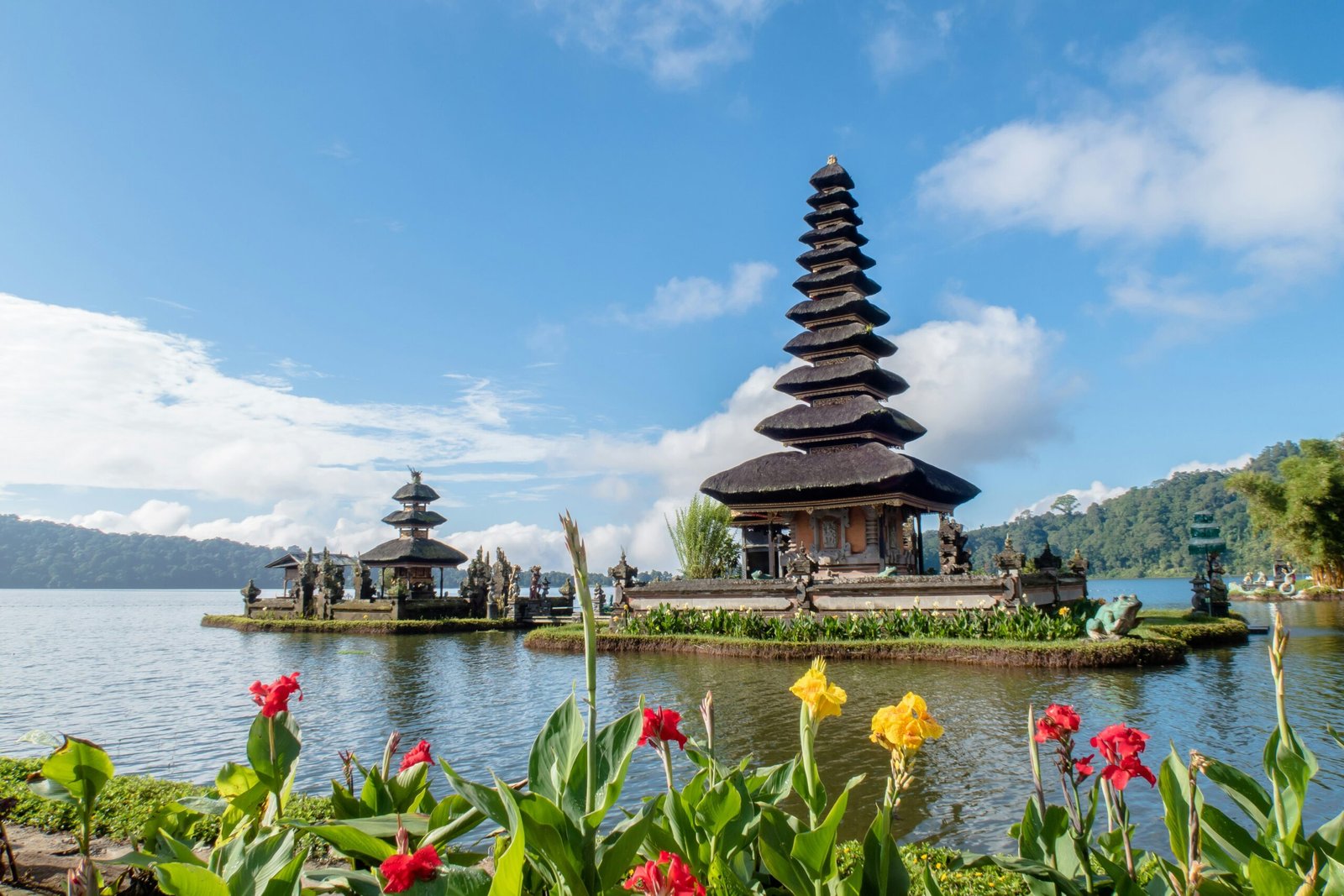 Bali temple on lake - The journeys